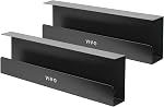 VIVO Under Desk 17 inch Cable Management Trays, Power Strip Holders, Cord Organizers, Wire Tamers for Office and Home, Black, 2 Pack, DESK-AC06-2C | Set of 2, Low Profile Power Strip Holder, Cord Organizer, Wire Tamer Steel Cable Rack for Office and 