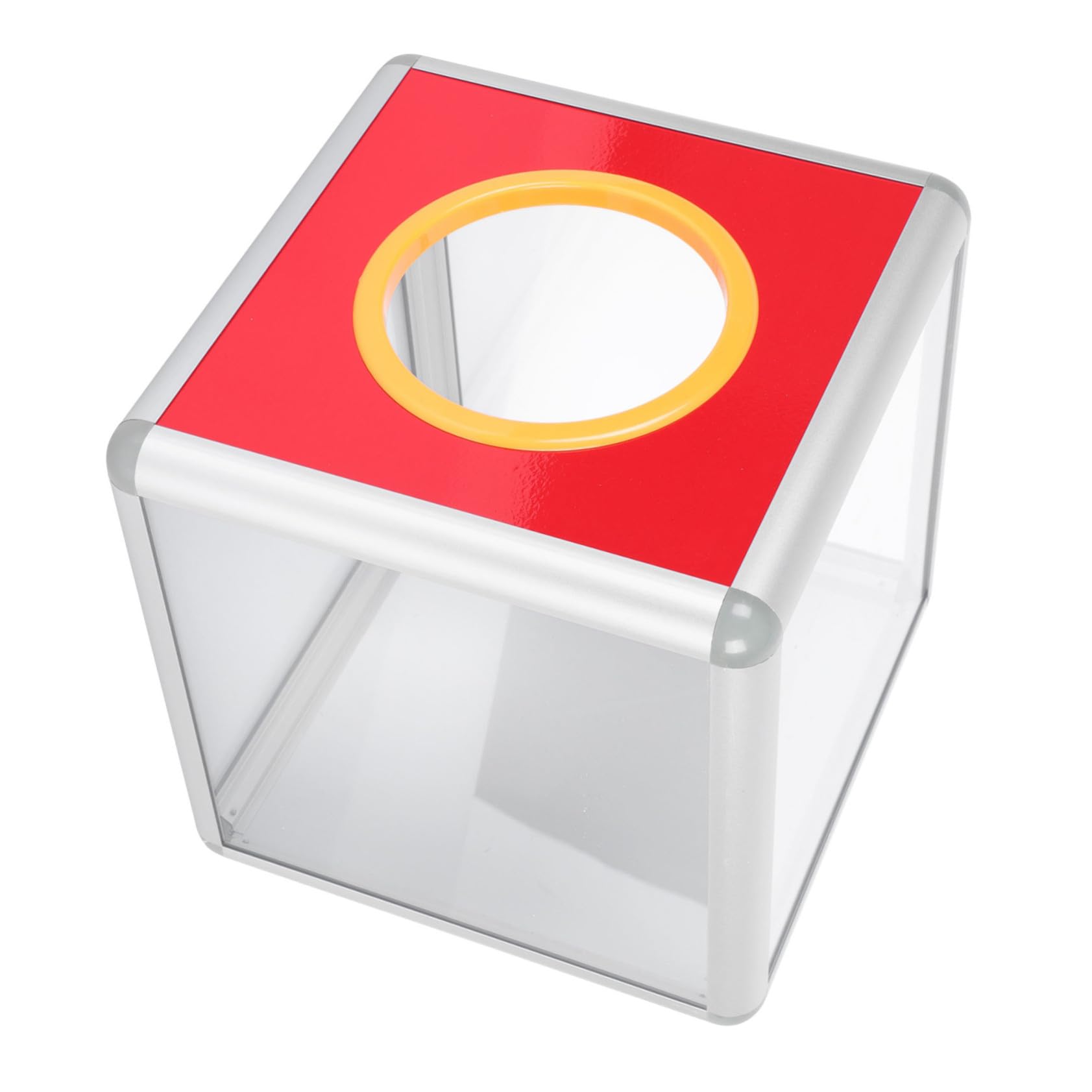 Caja Transparente Borde de Aleación de Aluminio para Sorteos de Lotería Diseño Seguro Cerradura Adecuado para Sugerencias y Papeleo en Oficina