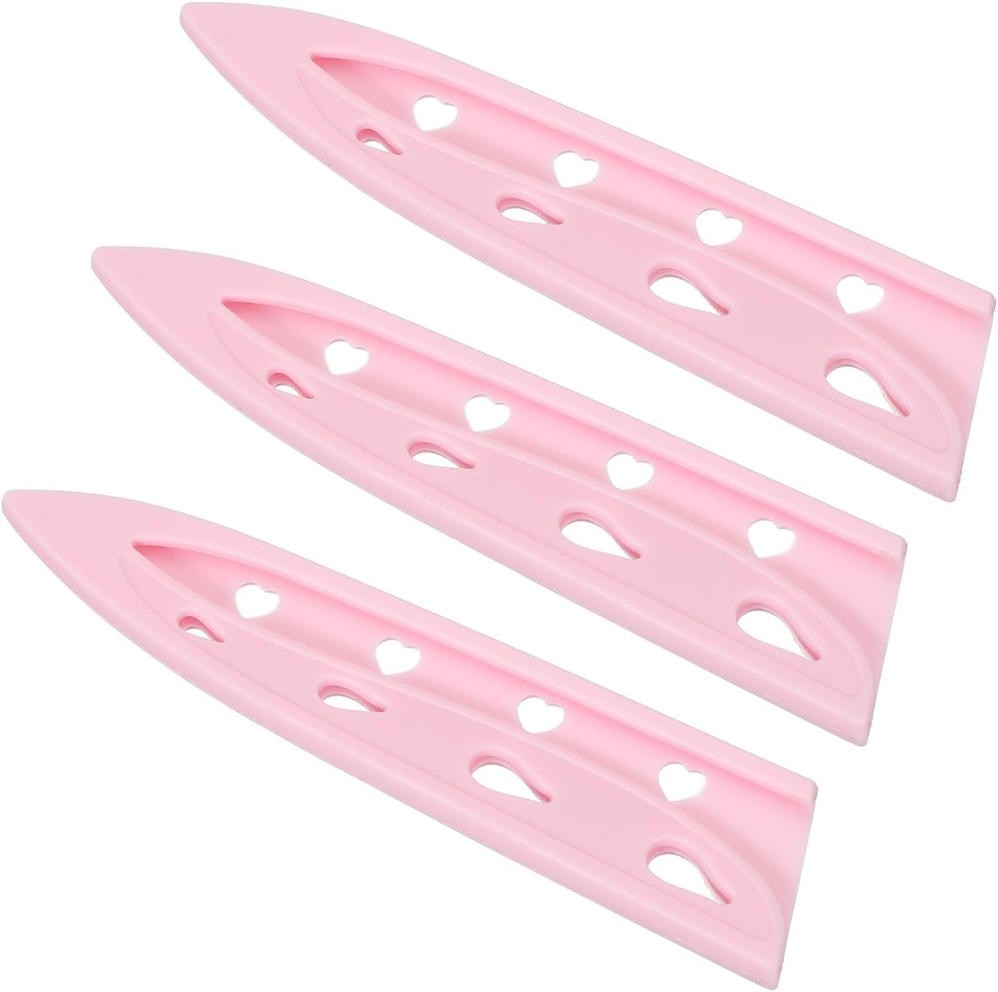 PATIKIL 3Pcs Plastic Safety Knife Cover Sleeves for 5" Paring Knife, Chopping Knife Guard Blade Protector Universal Knife Sheath for Kitchen Bar, Pink