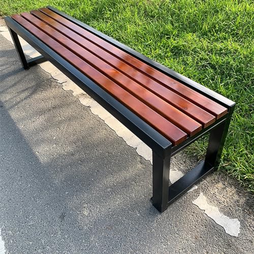 Banc de jardin extérieur multifonctionnel en bois et métal anti-corrosion