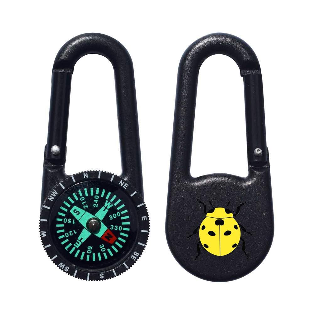 Azeeda 'Yellow Ladybug' Compass Keyring (KC00034766)