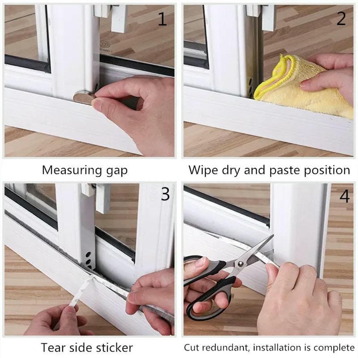 Tira autoadhesiva de 10/5 metros para sellado de puertas y ventanas, aislamiento acústico para puertas y ventanas, color, 9-23-20M