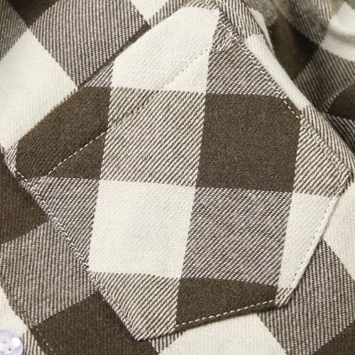OCHENTA Boys Lined Flannel Shirt Plaid Shacket Long Sleeve Warm Top Jacket3