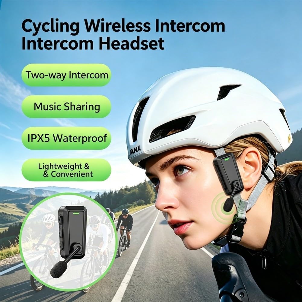 Casque Intercom Léger et Confortable pour Longues Distances Vélo