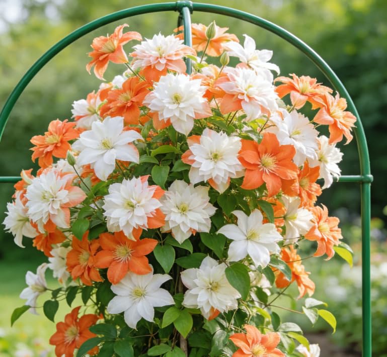 Clematis Montana Rhizomes/Climbing Plant Clematis Plants Outdoor/Garden Fence/wall/Iron gate/Tree/Trellis Decoration/that Grow Fast/Golden Jade Carving-15 Rhizomes-E