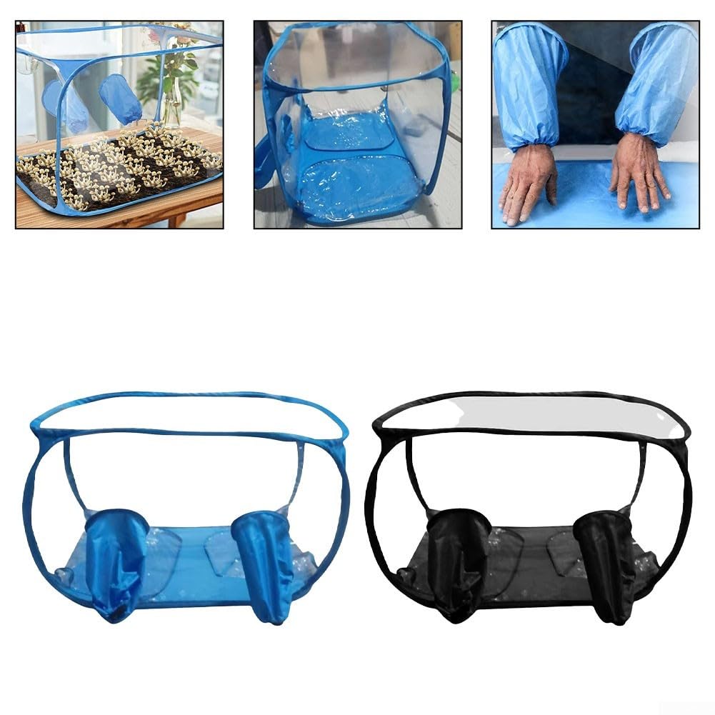 Minhe Tienda de cultivo de hongos portátil 60x60x90cm Cámara de crecimiento emergente con cremallera para principiantes y aficionados Blanco (negro)