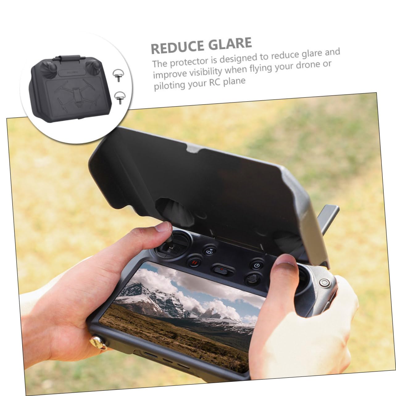 Luxshiny 3stücke Fernbedienungsschutz Sonnenhaube Sonnenschutz Für Drohnencontroller Kompatibel Mit Rc Pro Uv-beständig Leicht Schattenspendend Für Outdoor-abenteuer
