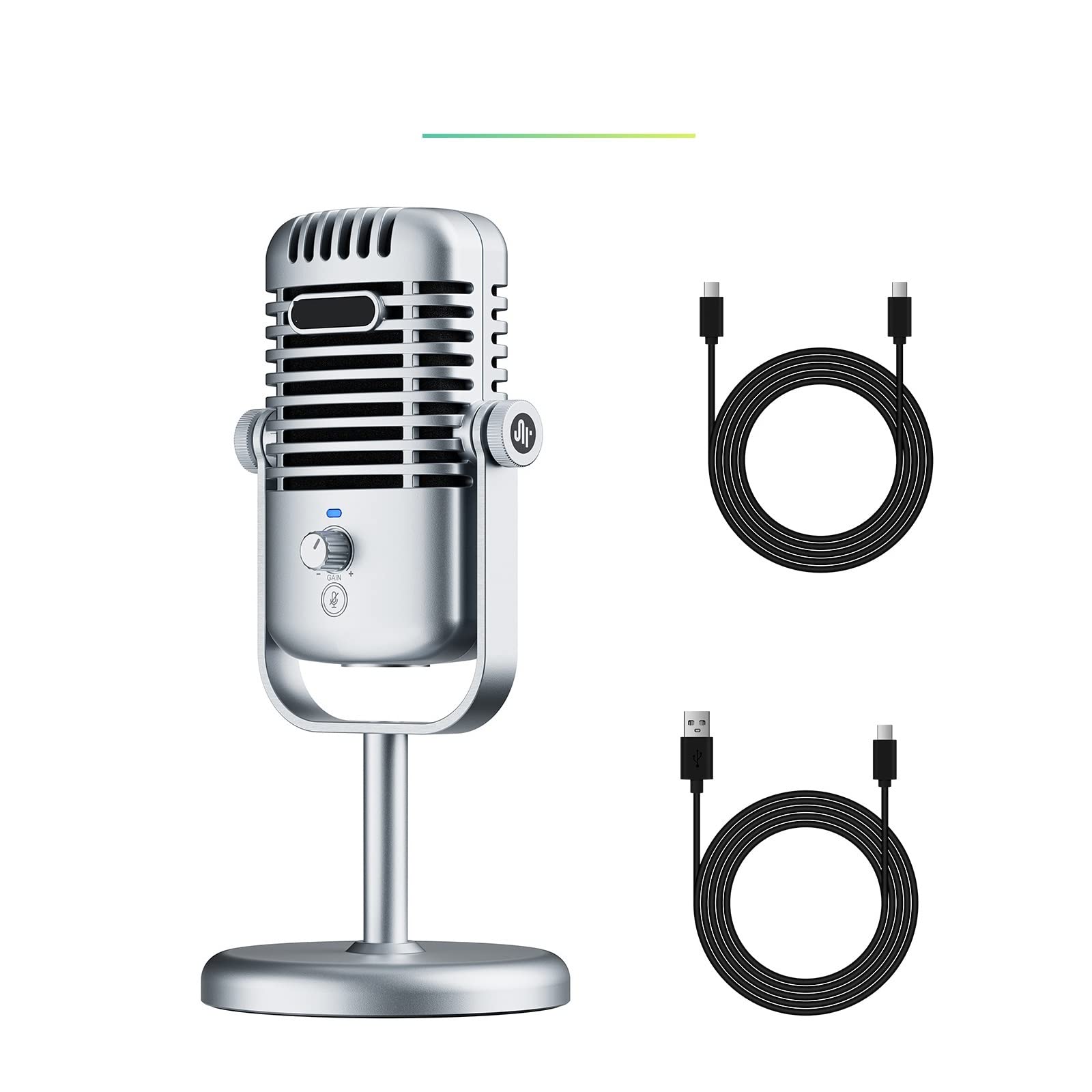 Microphone à condensateur USB Xmic Z3 pour streaming et dictée vocale sur tablette
