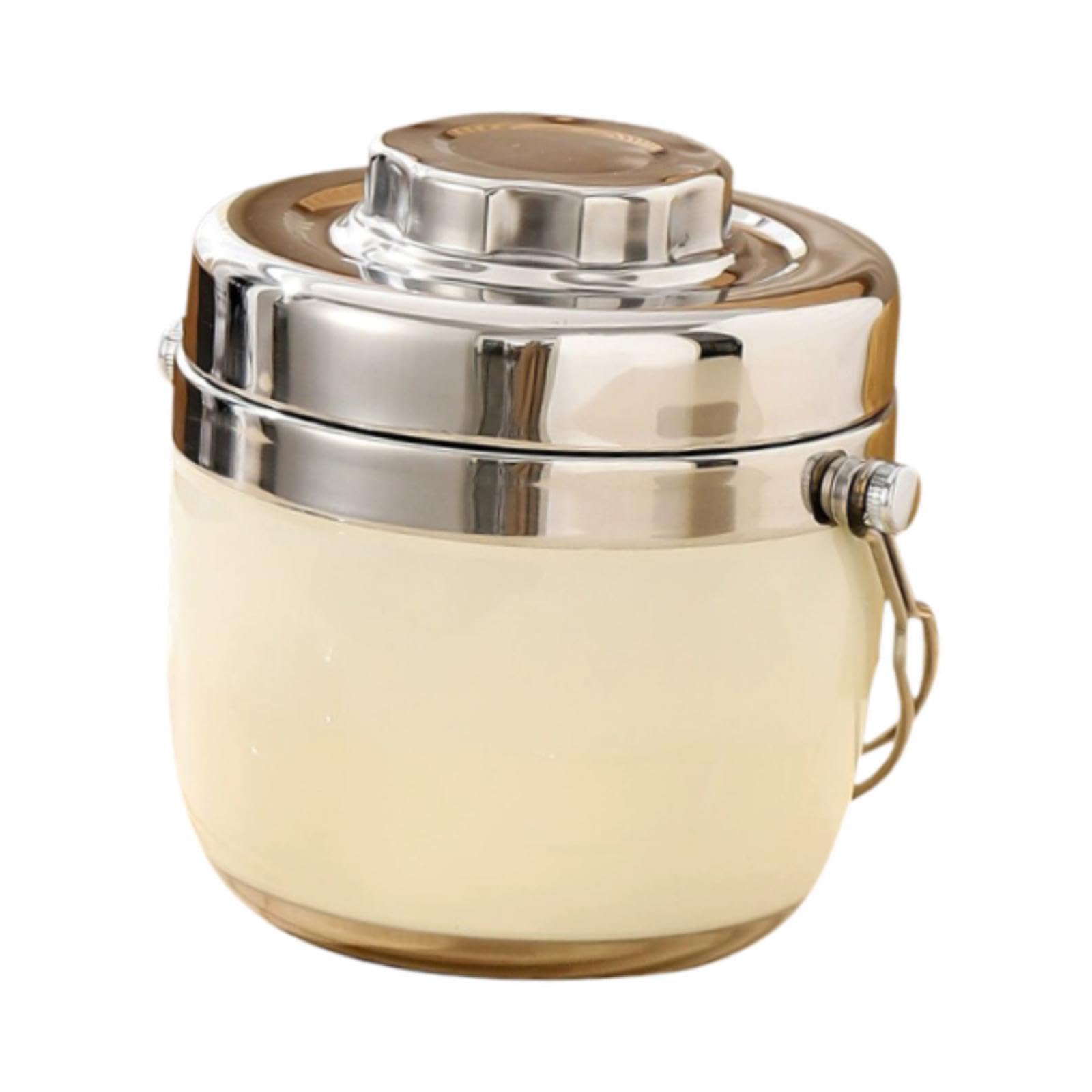 Contenitore per il pranzo in acciaio inox, contenitore termico per alimenti con manico, coperchio ermetico, per campeggio, lavoro, scuola, ufficio (1,5 L)
