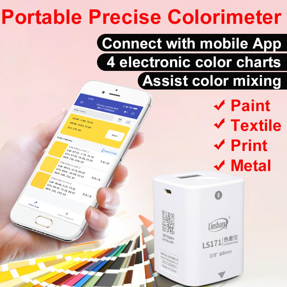 APP Portable Colorimeter LS171 Color Analyzer with Screen Digital Precise LAB Color Meter Tester 8mm Dropshipping