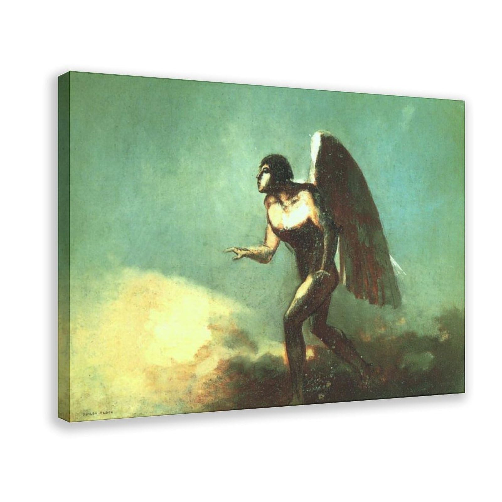 WCYB The Winged Man by Odilon Redon Posters Prints Canvas Deco Paintings Wall Art Frame 24" L X 36" W