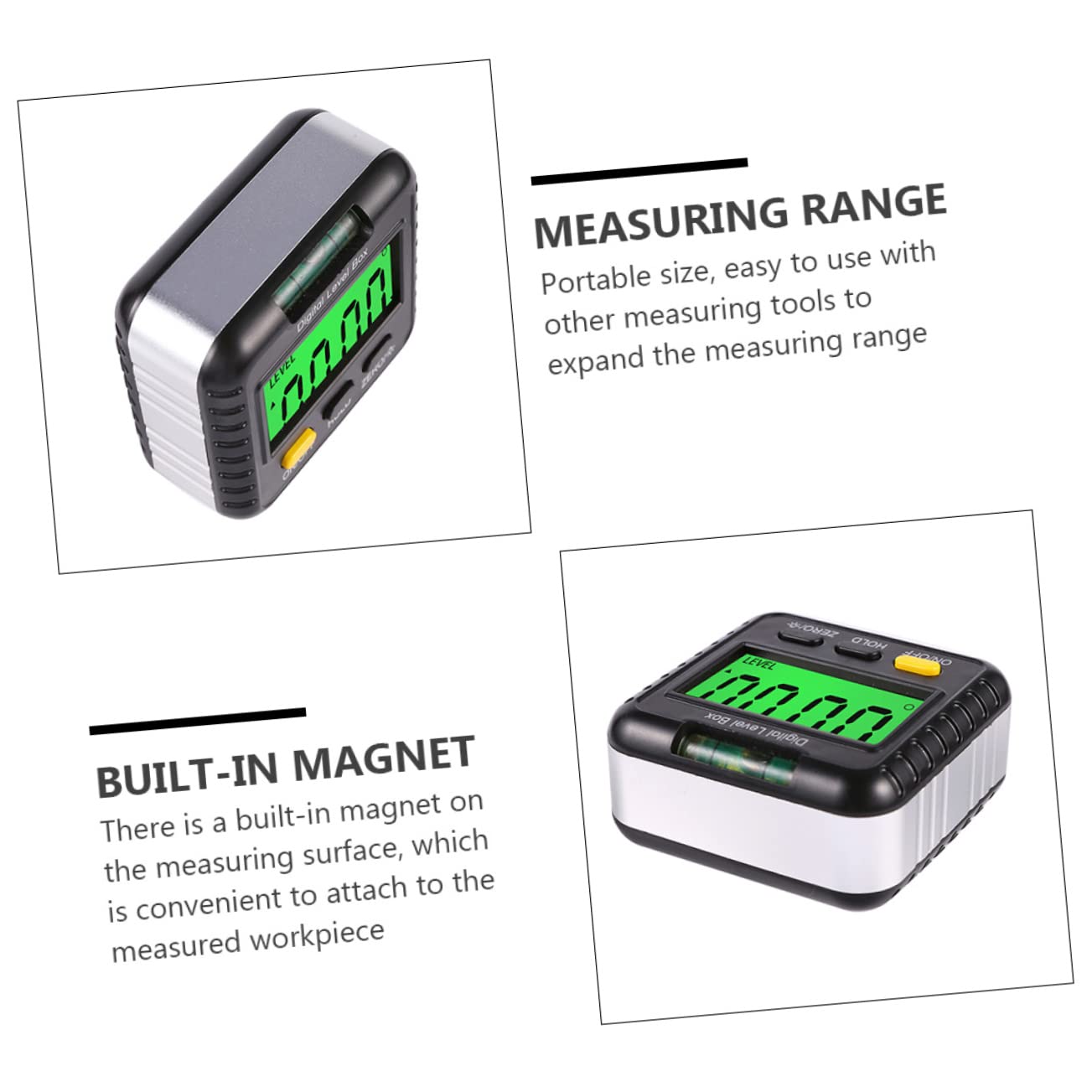 LIFKOME Digital Angle Gauge with Magnetic Base Compact Electronic Bubble Level Tool for Accurate Measurement and Easy Use Home and Professional Projects