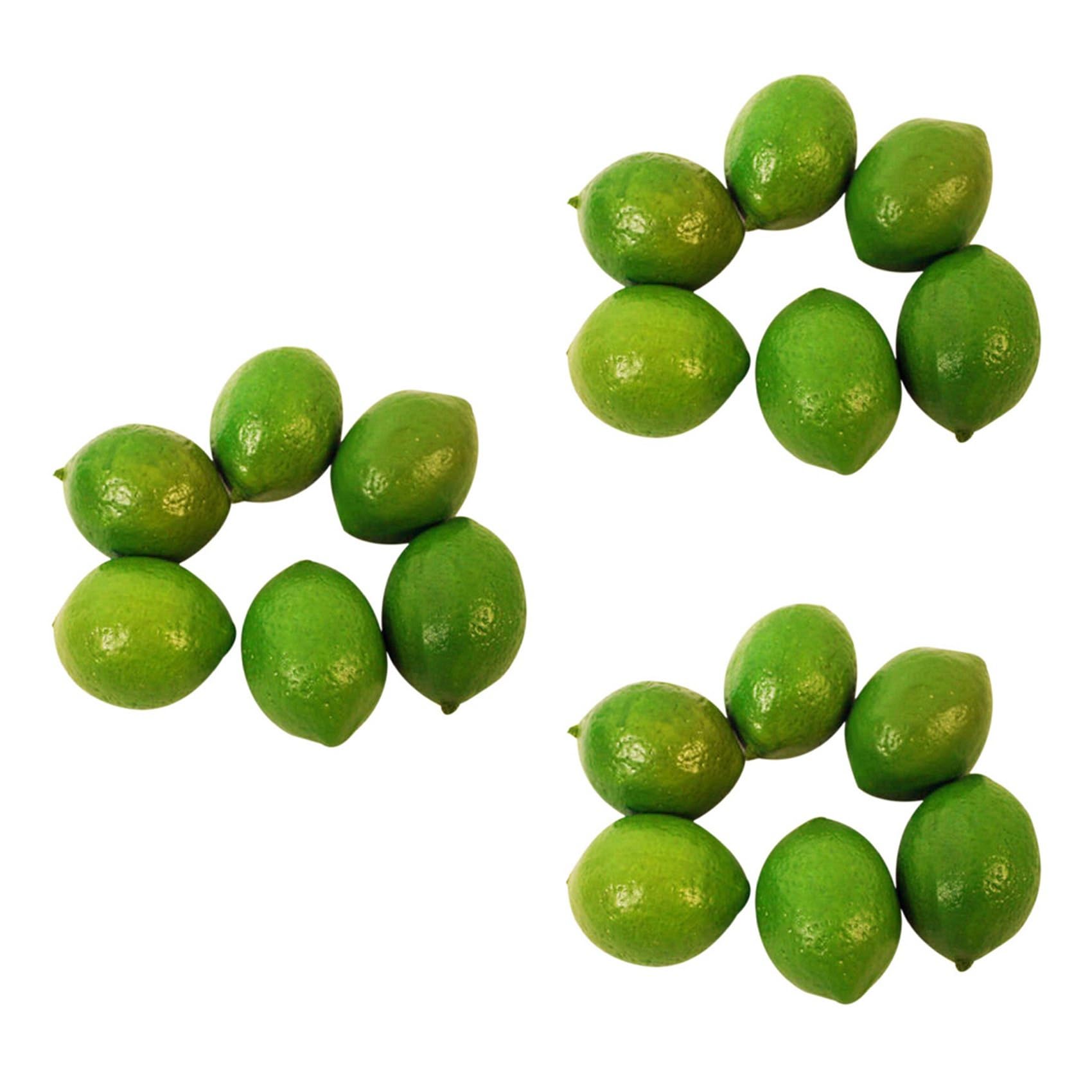 Hndhbfgrt 18 x Realistic Lifelike Artificial Plastic Lemon Fruit Food Fake Home Decor