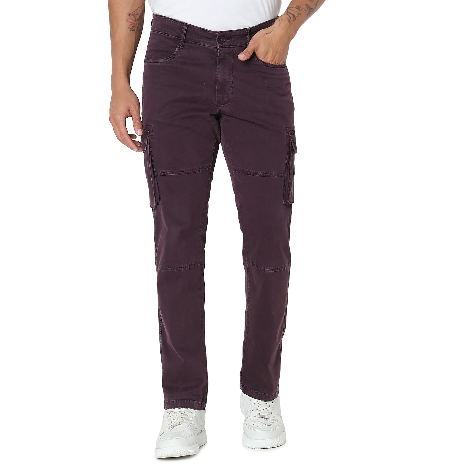 spykar Men's Regular Cargo Pants-picture-34