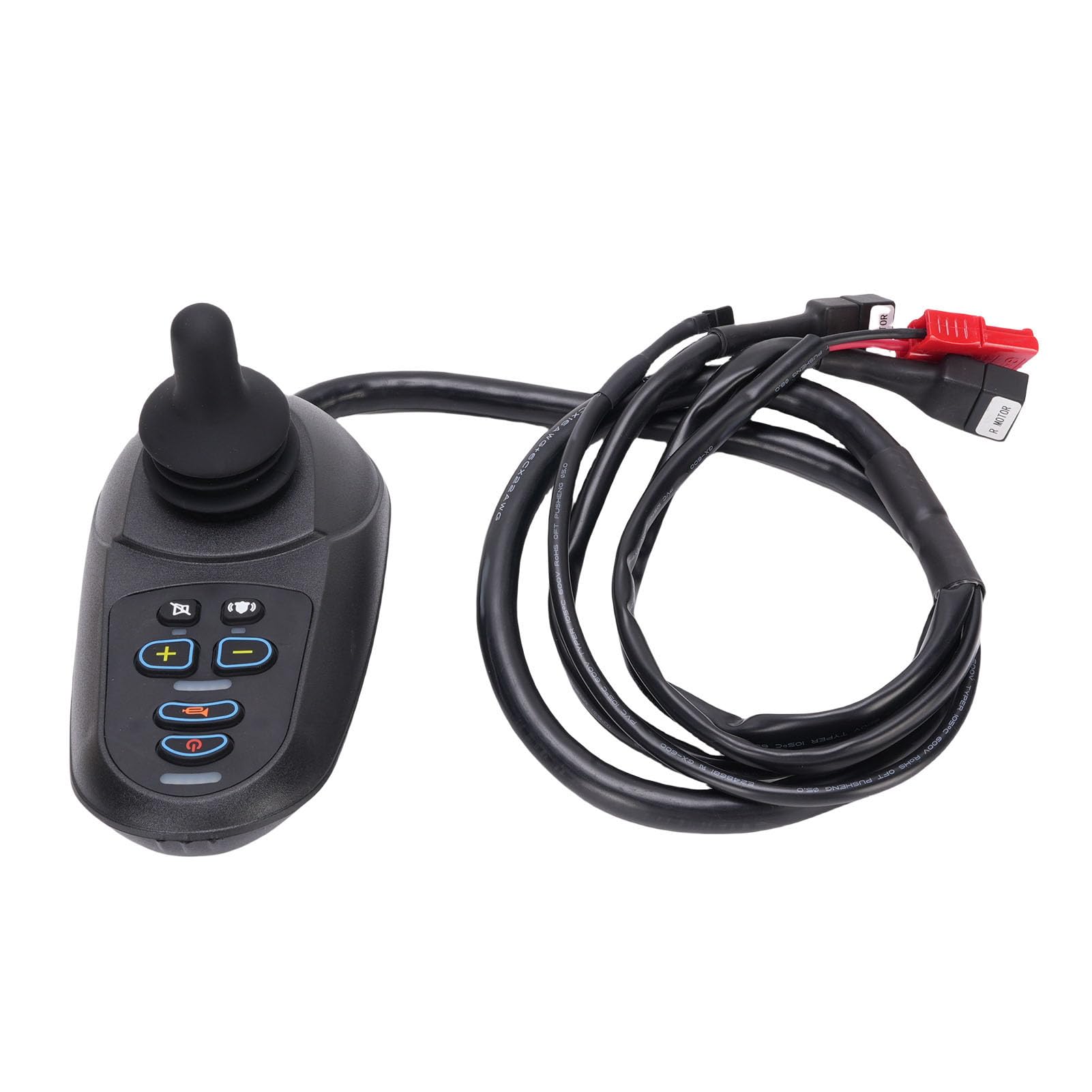 Sxhlseller Controlador de Silla Eléctrica Universal Joystick 50A con Conector de Freno Magnético, Carcasa de Aluminio para un Control de Velocidad Suave y una Funcionalidad Segura de Retención de