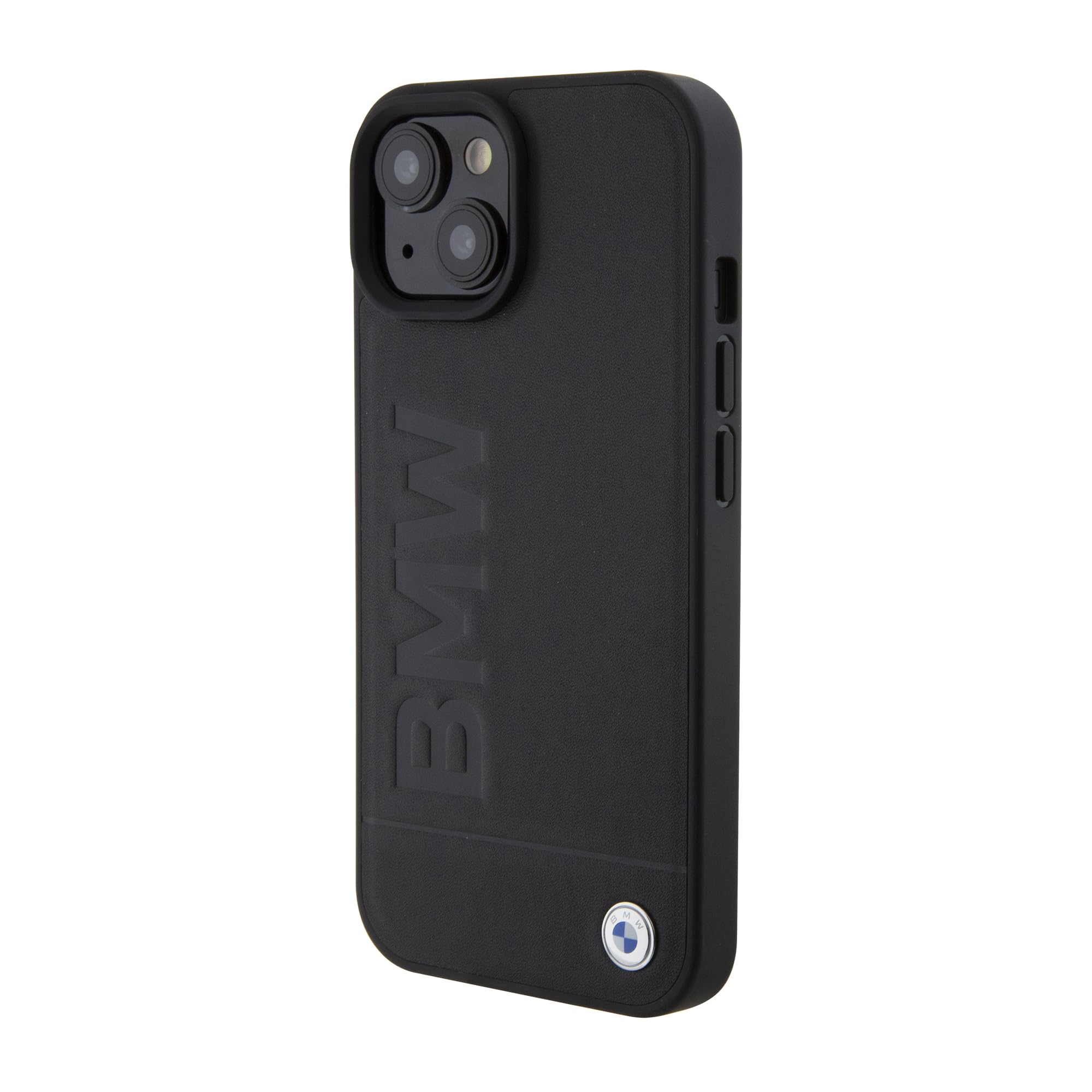 CG MOBILE BMW BMHMP15SSLLBK Coque pour iPhone 15 6,1" Noir Coque Rigide Signature Logo Impression