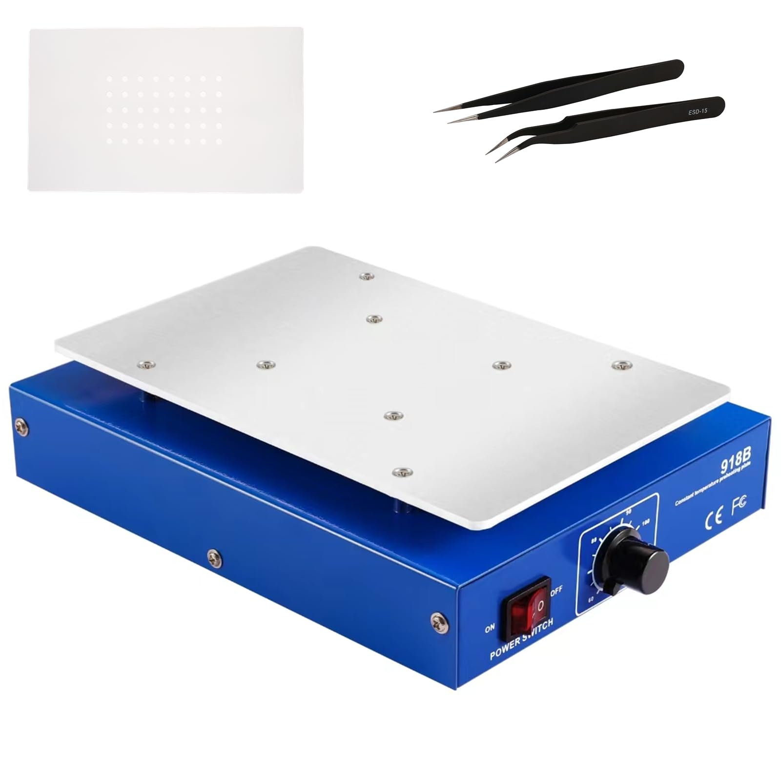TXINLEI 450W 110V Soldering Station Hot Plate, 7 Inch LCD Screen Separator Preheating Panel