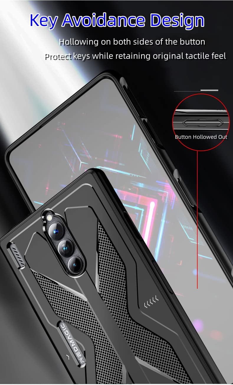 Custodia Per ZTE Nubia Red Magic 8 Pro E 8 Pro+ – PU + TPU, Ricarica Wireless, Ritagli Precise, Colore Nero/Bianco