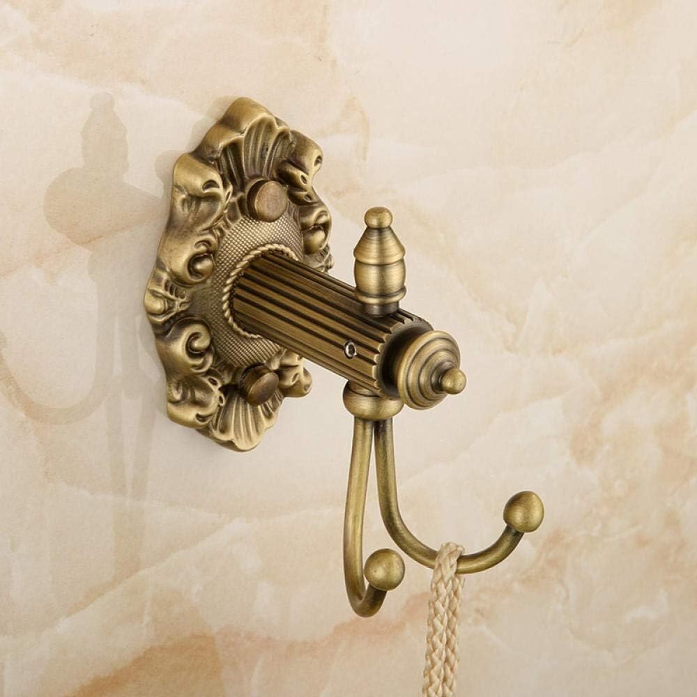 YATUOPNG Robe Hooks Antique Single Double Wall Hook Bronze Brass Coat Rack Clothes Door Hanger Bathroom Kitchen Fittings Towel Holder-3(Bronze)