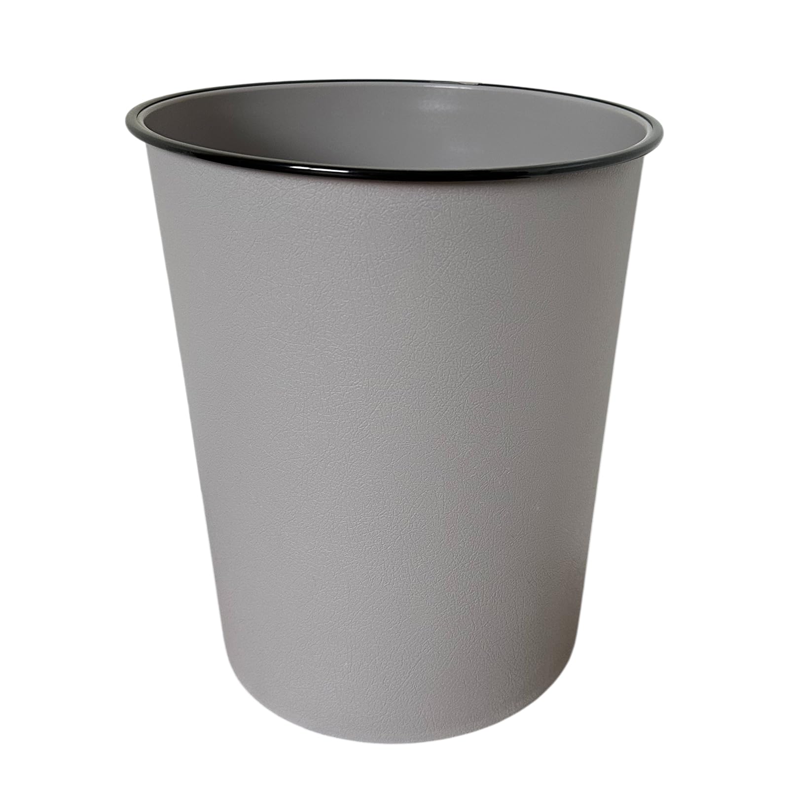 EDS Round Waste Paper Bin |Modern Chequered Design| Lightweight Sturdy Plastic 5L Waste Paper Basket | Small Waste Bin For Bedroom, Lounge, Office And Desk (PACK OF 1, GREY)