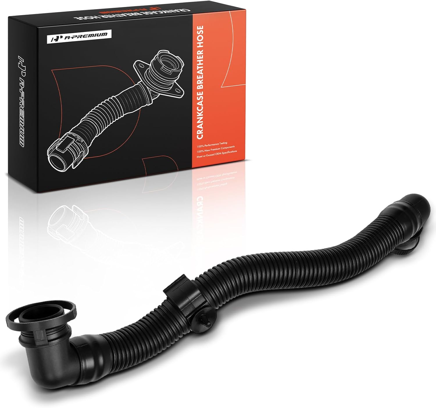 A-Premium Engine Crankcase Breather Hose Compatible with Volkswagen Beetle 1999-2005, 1.8L, Airbox to Pump