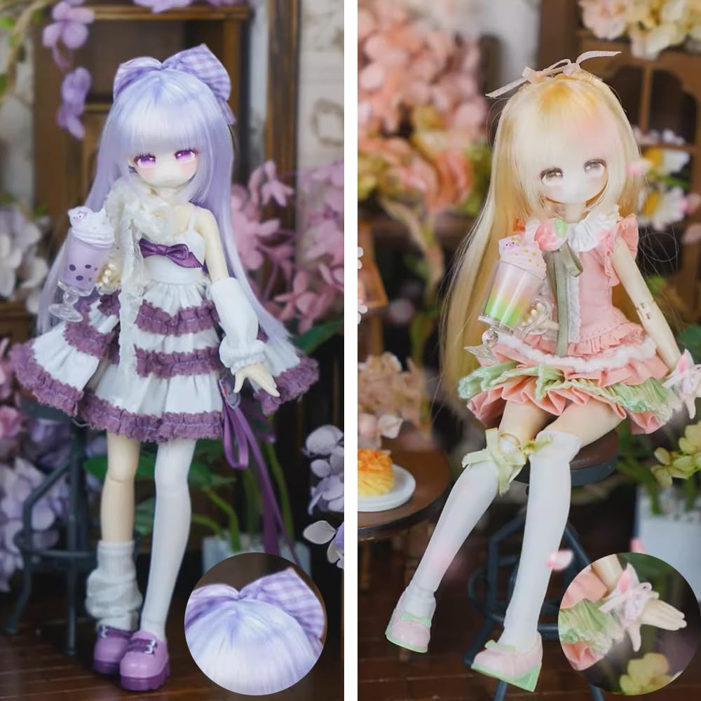 niannyyhouse BJD Blind Box Figuren, kugelgegelenkte Puppe mit Kleidung, Vier Jahreszeiten Tee Geschichte Serie, 1/8 Maßstab Sammelfigur (1ST)