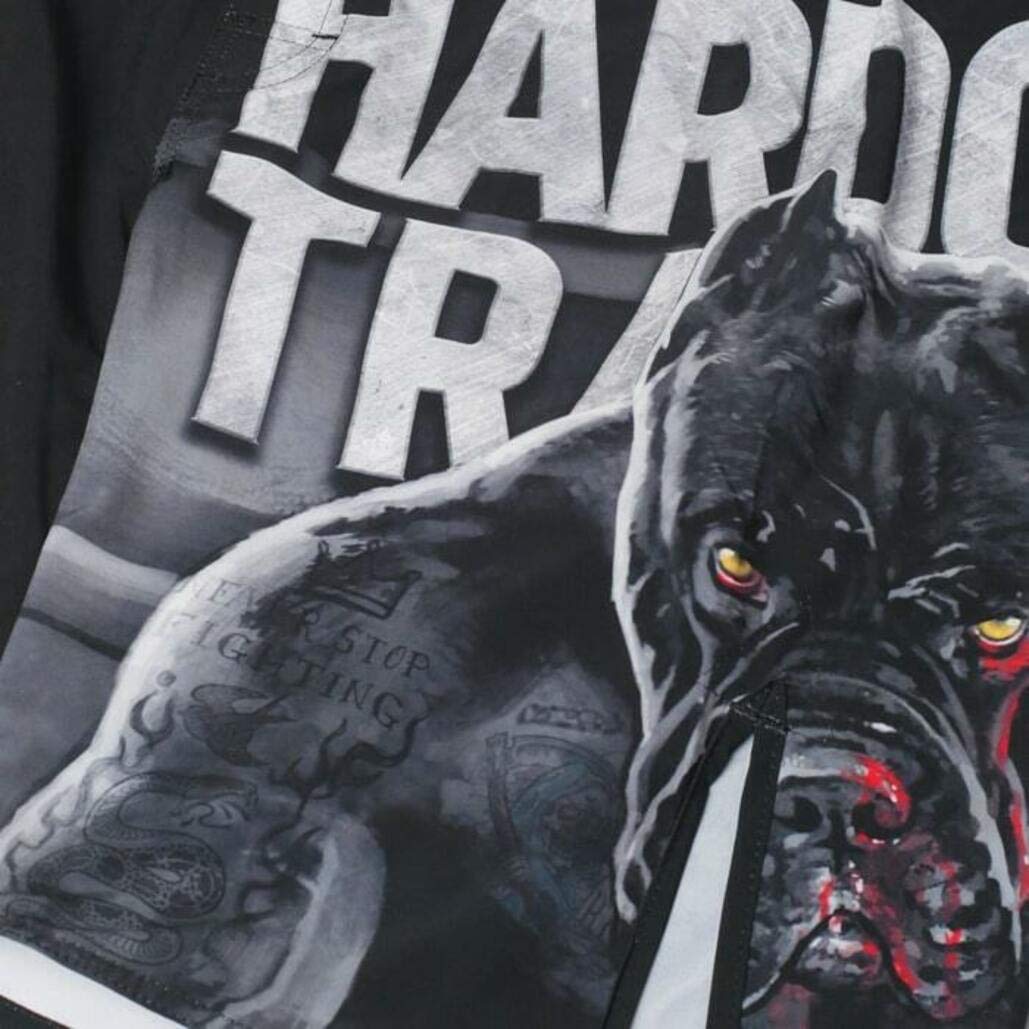 Hardcore Training Fight Shorts Uomo Pantaloncini da Combattimento Arti Marziali MMA BJJ Boxe Muay Thai Grappling Fitness No Gi