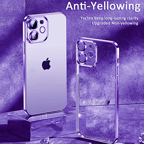 Image of mobistyle Silicone Compatible with iPhone 11 Cover, Luxury Electroplating Case, Individual Protection for Each Lens, Back Cover for iPhone 11 (Electroplating Purple)