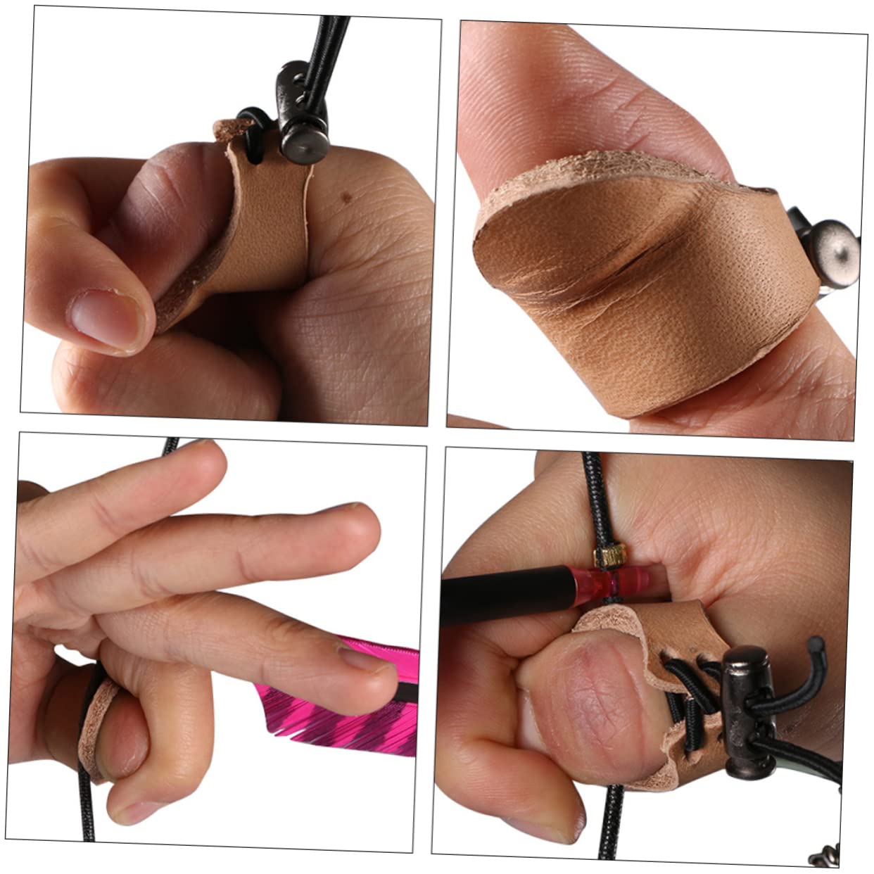 FOYTOKI Leather Finger Guard for Women Bowstring Finger Saver Protector