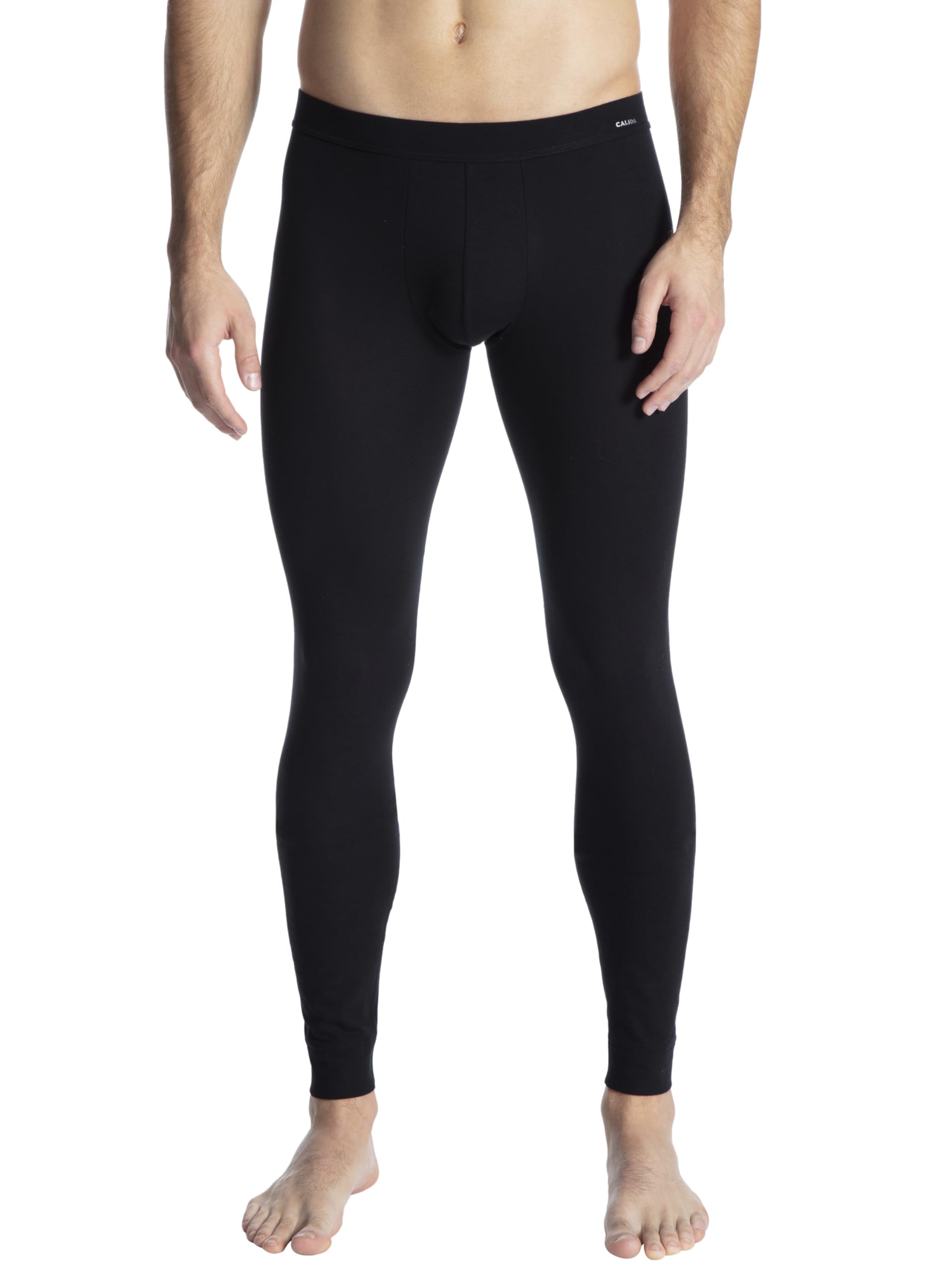 CALIDA Cotton Code Pyjamahose Herren, Long John mit Komfortbund