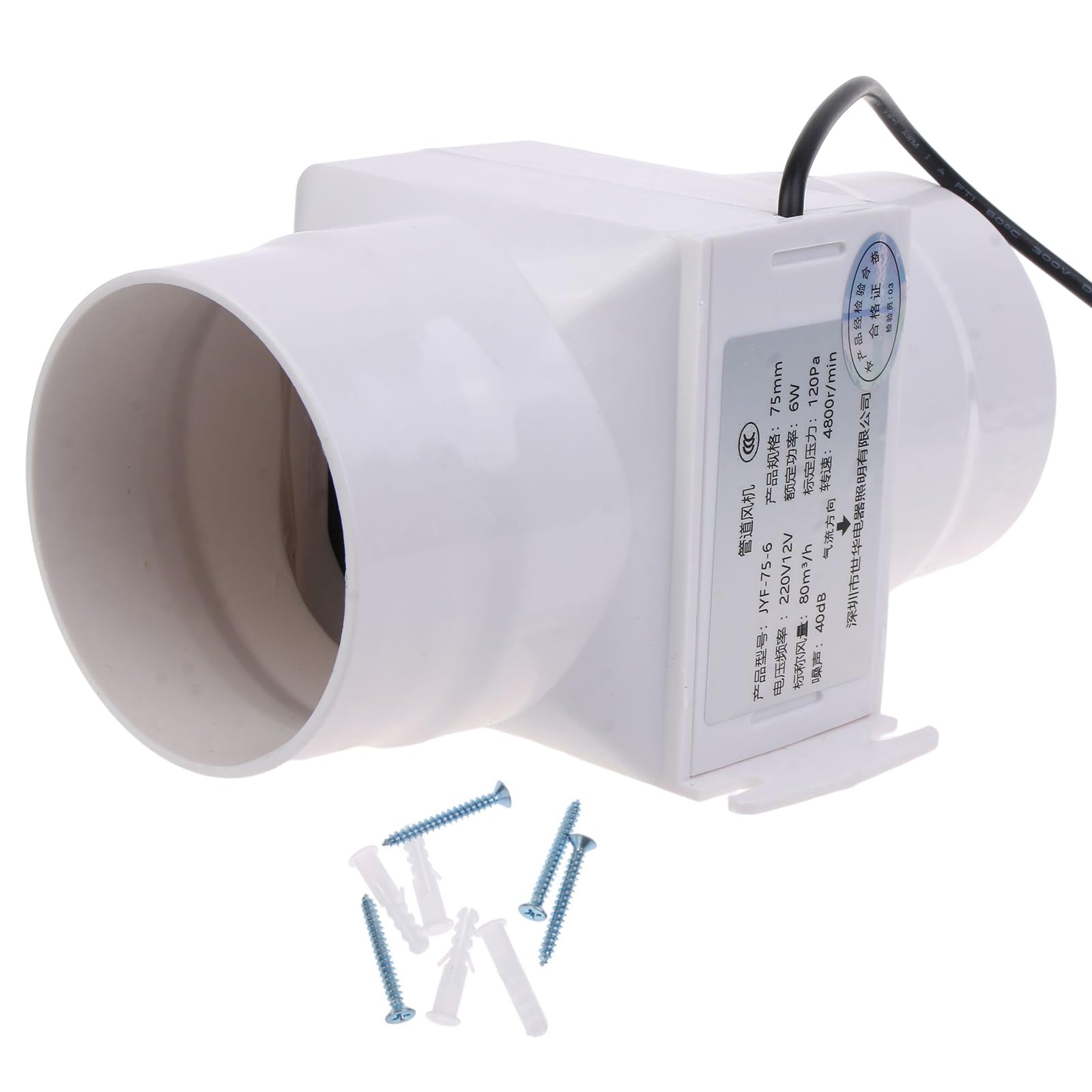 Yanwuwa 6W 3 Inch Inline Duct Fan 12V Quiet Blower Exhaust Ventilation For Best Air Circulations In Tight Space Hydroponic Tent Fan