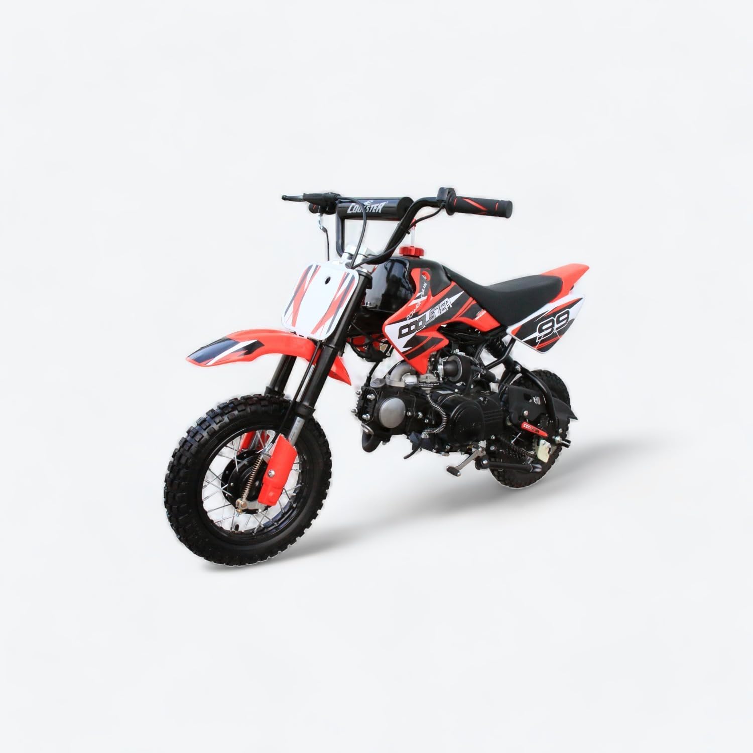 ® 70cc Dirt Bike for Kids - Semi Automatic Adult Mini Bike Gas Powered Motorcycle, Off-Road Pit Bike, Motocicletas Adultos y Niños Gasolina, QG-210, Red
