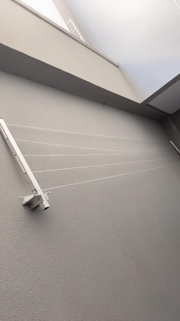 Varal Retratil de Parede Dobrável Aluminio Reforçado Com Cabo de Aço