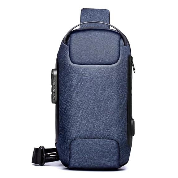 Anti Theft Password Lock & USB Charging Port Business Messenger Sling Cross body Bag Man & Women Waterproof Travel Bag Daily Use & International Trip for Mobile,Passport,Documents etc.