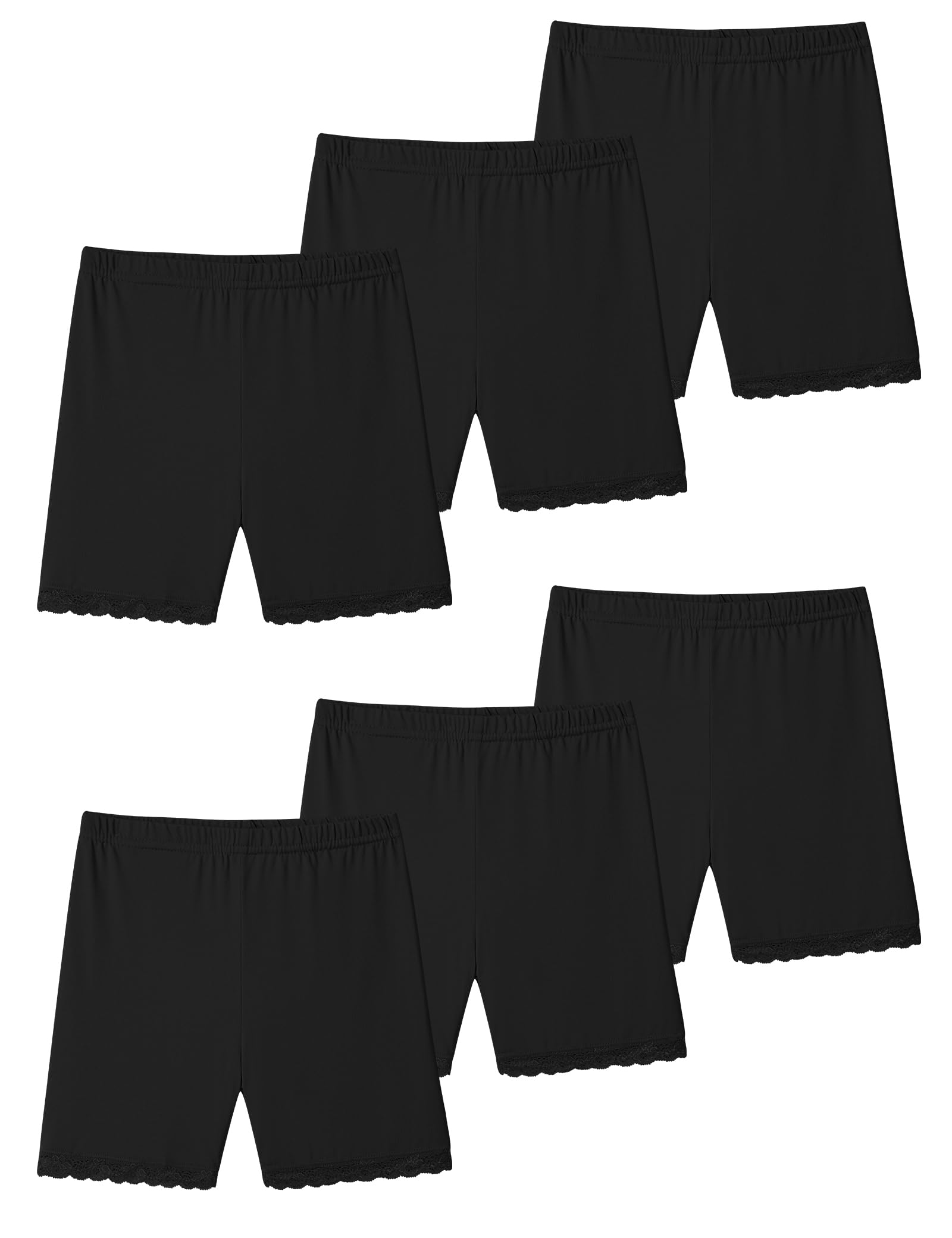 KEREDA Radlerhose Mädchen Kinder Kurze Hosen Shorts Leggings 6er-Pack | Sommer Sporthosen, Leichte Turnhose, Luftige Sommerhose, Geeignet Für Teenager, Passend 2-10 Jahre, Bequeme Hose