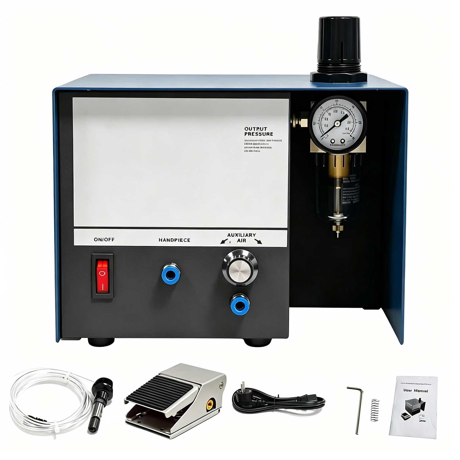 aromaoveite Pneumatic Jewelry Engraver Machine – Single-Head 0-1400 Rpm, 80w Precision Metal Engraving Tool For Jewelry, Crafts, Wrought Iron, Adjustable Air Pressure, Ergonomic, Low Noise