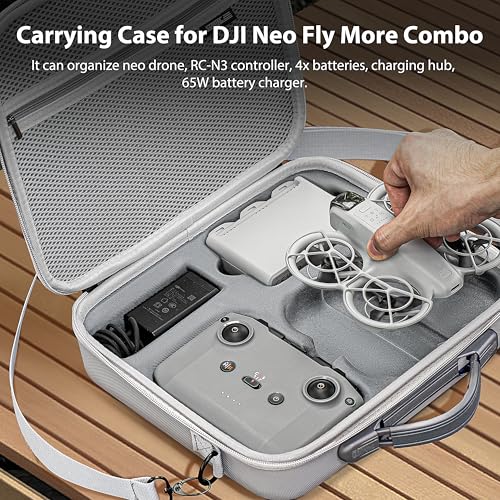 Image of STARTRC Neo Case for DJI Neo Fly More Combo Portable Carrying Protective Bag for DJI Neo Accessories, Compatible with RC-N3 /N2 Remote Controller, Neo Intelligent Flight Battery, Charging Hub