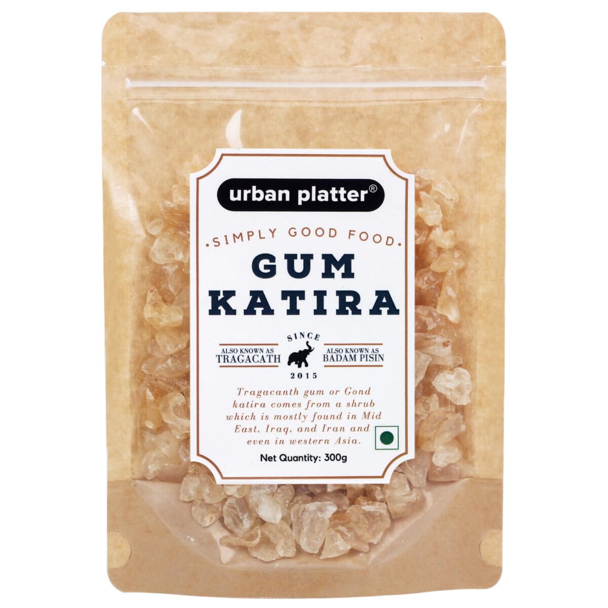 Urban Platter Tragacath Gum (Gond Katira / Dink / Badam Pisin), 300g (B07DCVVZ5D) Amazon Price History, Amazon Price Tracker