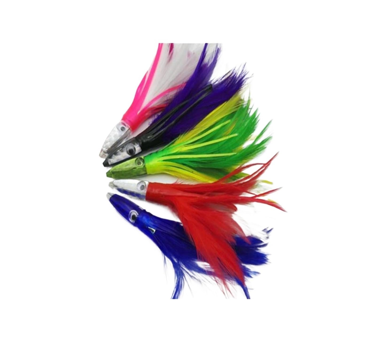 INEOUT 5Pcs Hard Octopus Lure Squid jigs Big Game Lure Bait 32g 14cm Trascinare Esche da Pesca Gonna di Piume Attrezzatura da Pesca in Mare