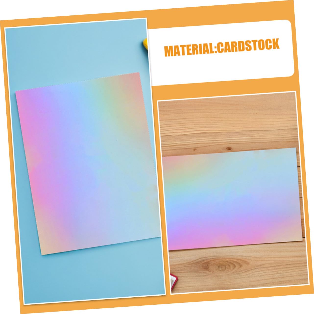 Homoyoyo 60piezas Cartulina De Espejo Holográfica Papel Metalizado Para Manualidades Materiales Para Scrapbooking Para Proyectos Infantiles y Decoración Festiva