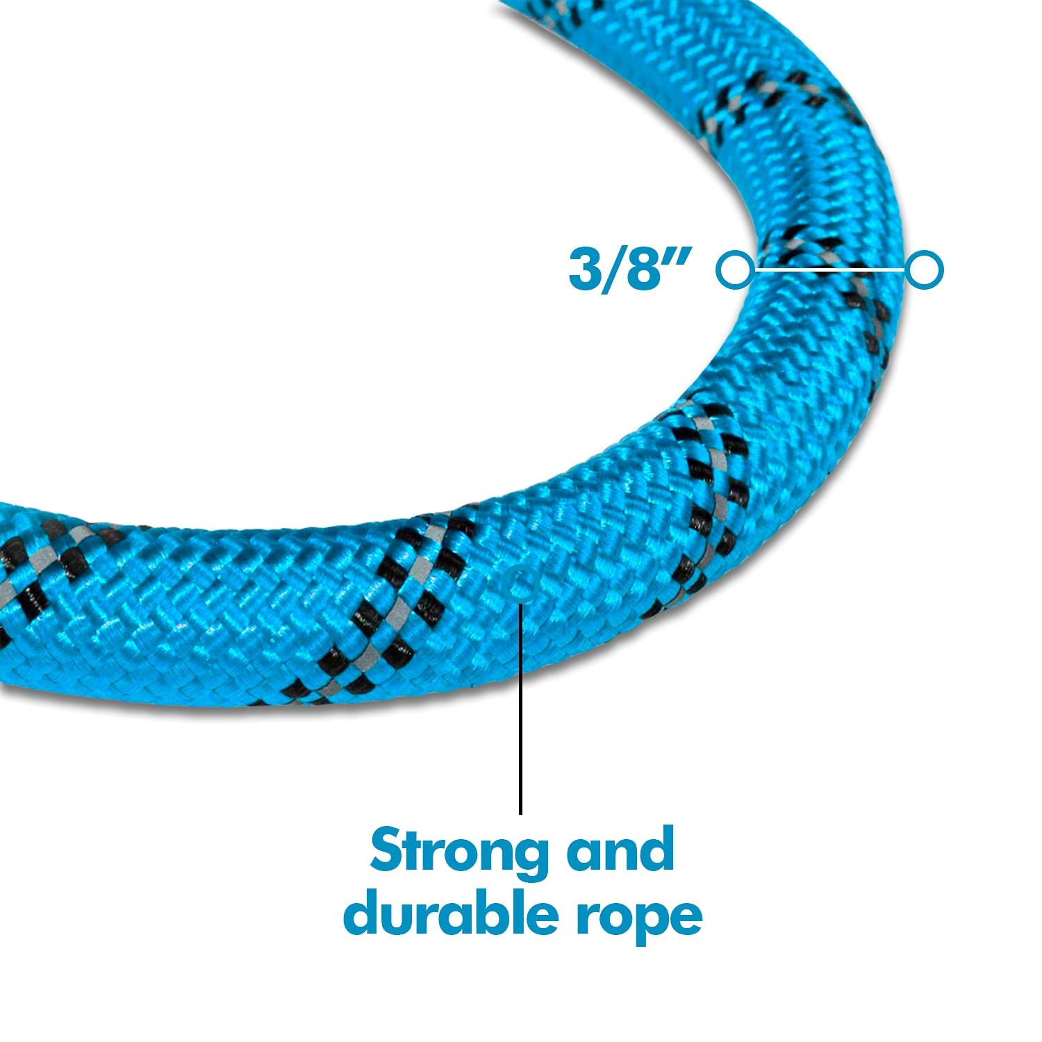 Edipets, Dog Lead, Durable Slip Rope with Soft Padded Handle, Highly Reflective Threads, for Small Medium, Large Dogs, 47 - Image 2