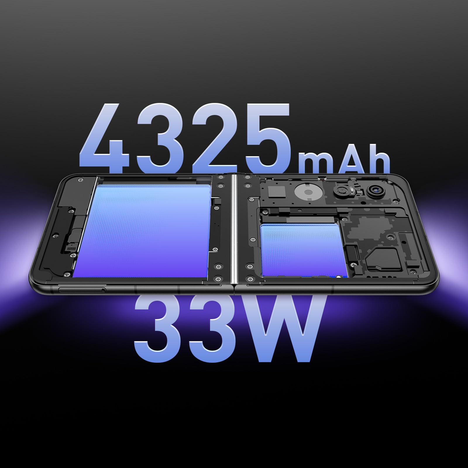 ZTE Nubia Flip 2 5G, Smartphone Plegable con IA, 8GB+256 GB, Pantalla FHD+ AMOLED 6,9" 120Hz, Cámara 50MP, Batería 4325mAh, Carga Rápida 33W, Android 14, Incluye Funda, Negro