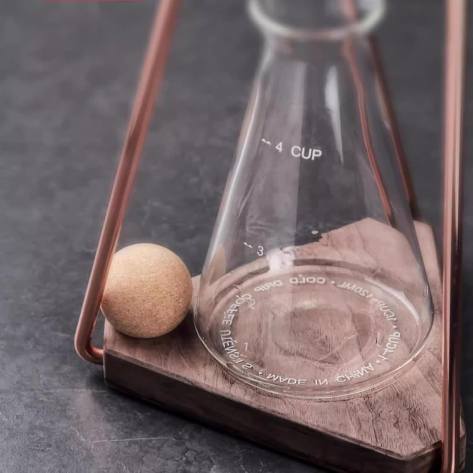 Cafetera Cold Brew, torre de goteo con tecnología de preparación lenta, olla de vidrio de borosilicato de 500 ml y marco de acero inoxidable para uso doméstico y oficina