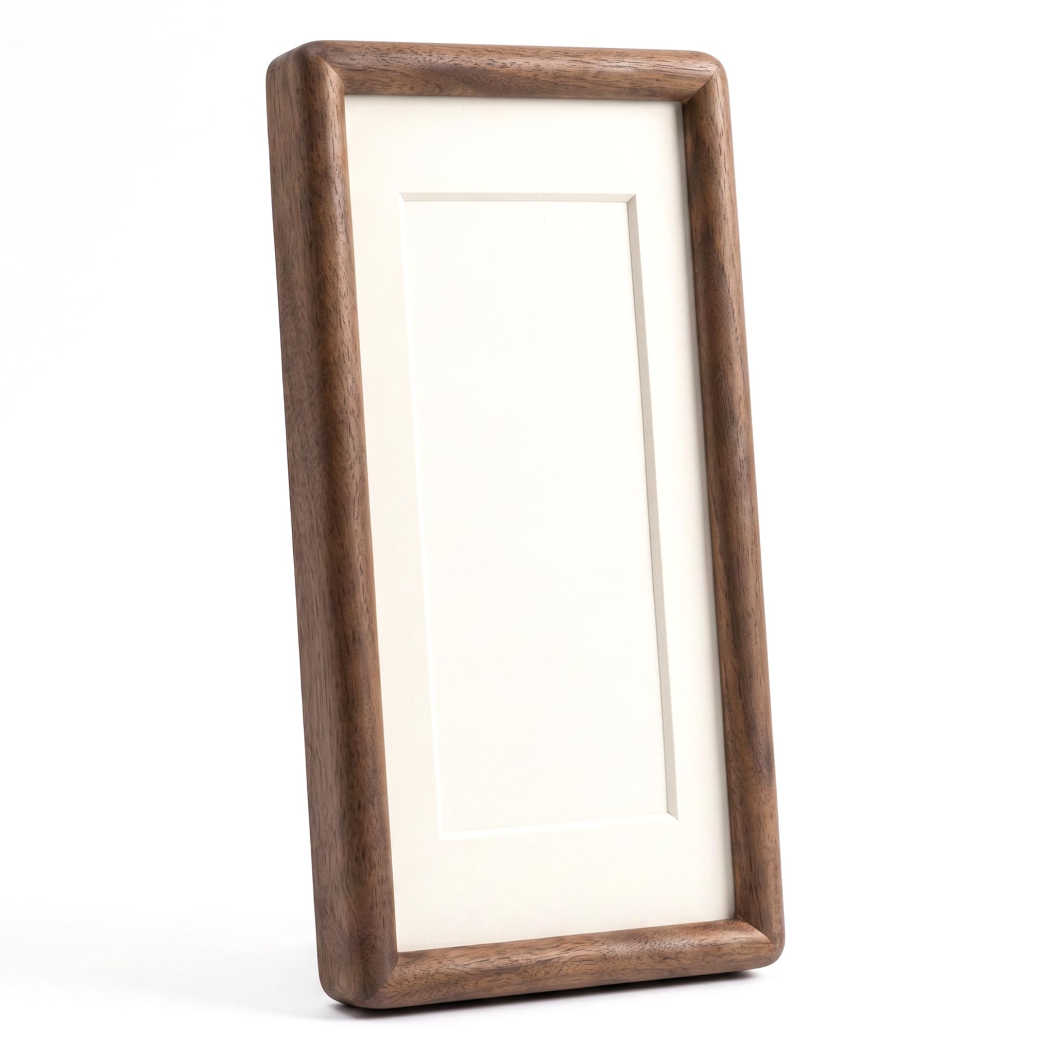 Tsawntd Wall Tabletop Frames, Wood Picture Frames, 12x4in Walnut Frame Mortise-and-Tenon Wood Frame for DIY Photos/Drawings/Calligraphy, 9.4x2.4in Inside