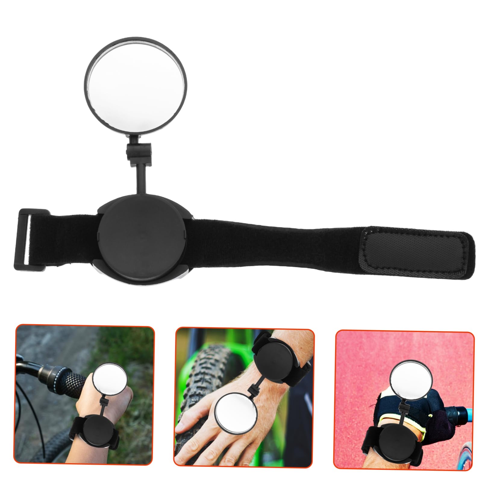Didiseaon 3 Pezzi Specchietto Retrovisore Cinturino Da Polso Per Ciclismo Accessorio Retrovisore Accessori Dash Per Equitazione Mountain Bike Braccialetto Con Specchietto Retrovisore Per