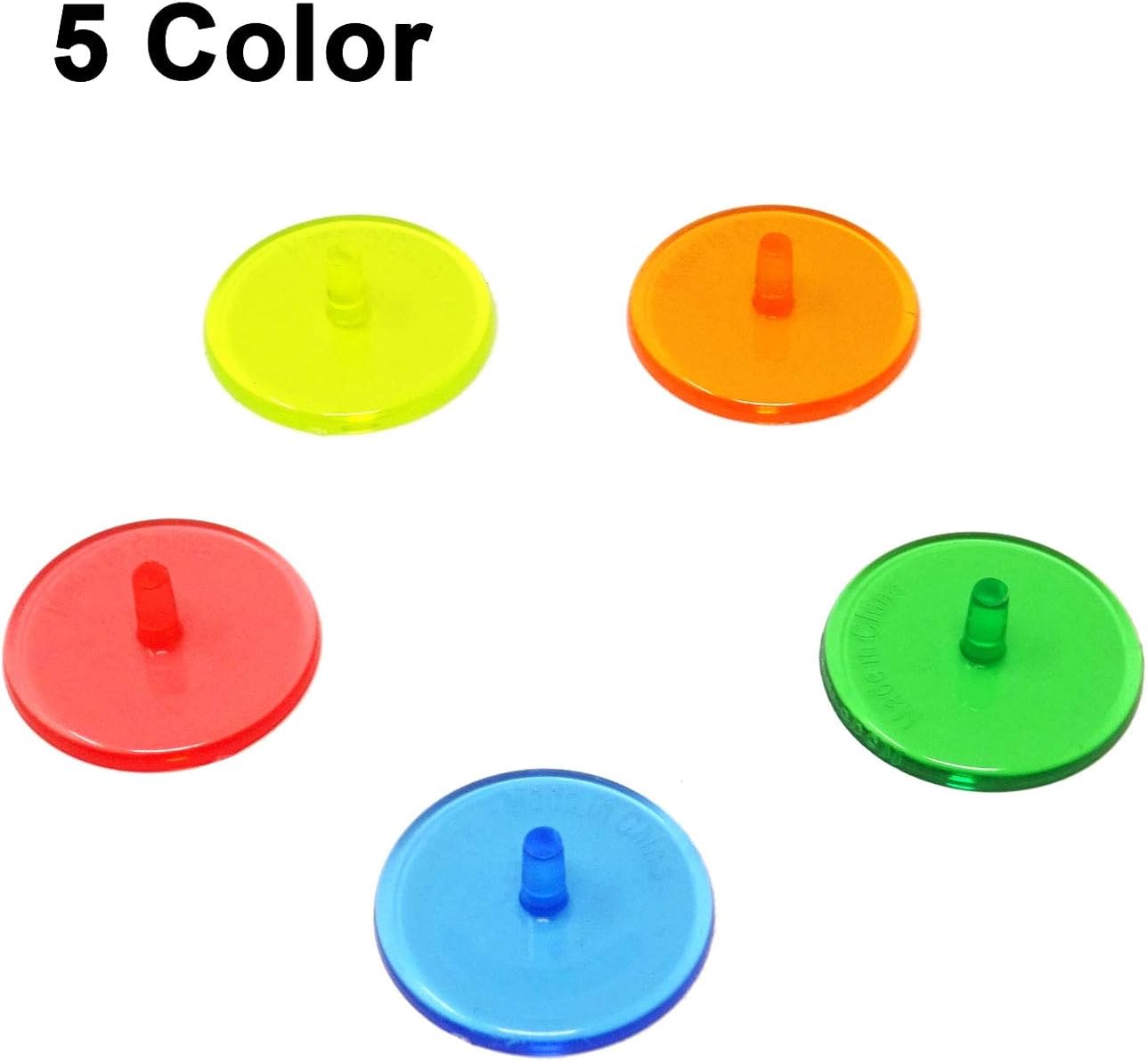 review HONBAY 100PCS Plastic Round Transparent Golf Ball Position Markers for Golf and Baseball (5 Color)