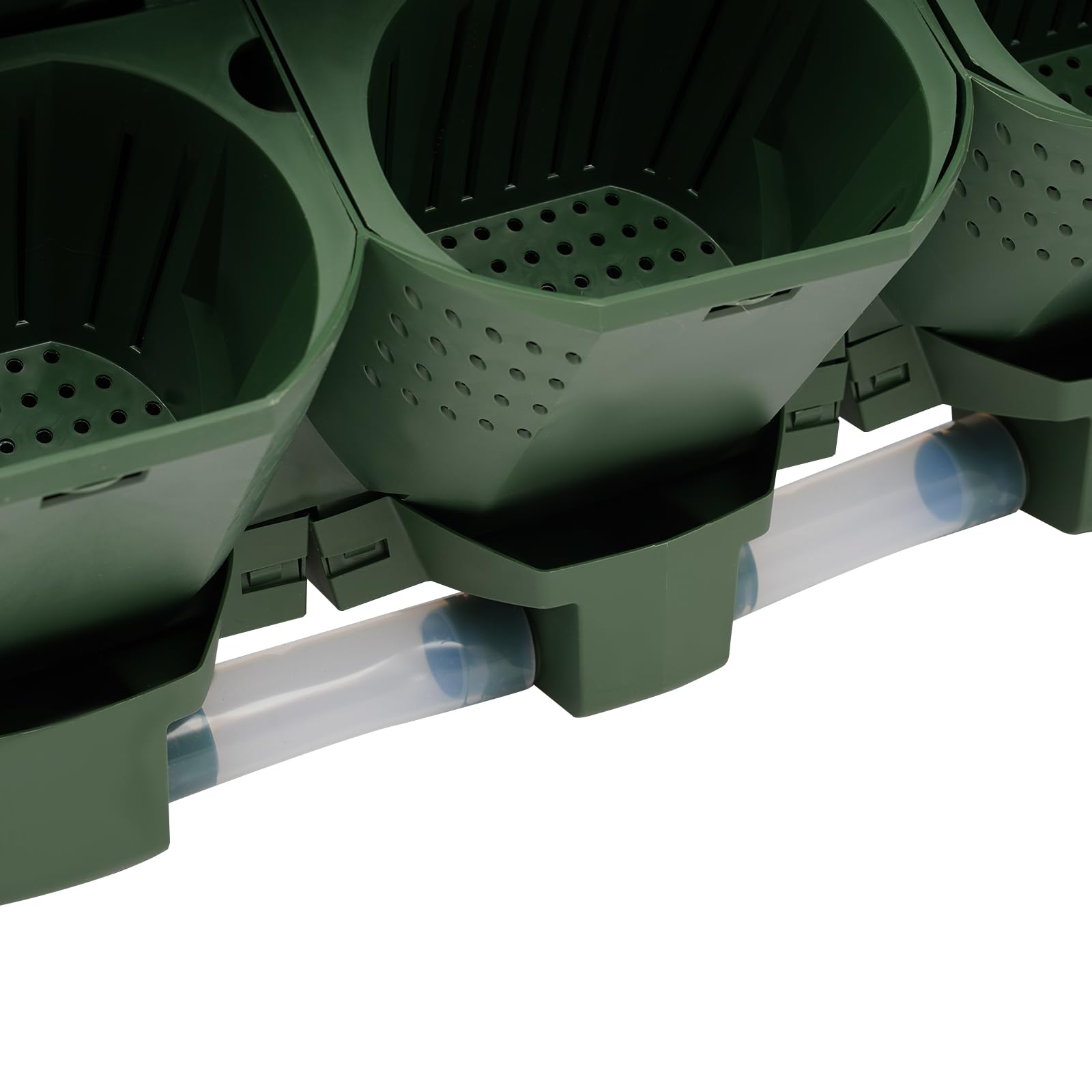 Macetero vertical colgante de pared con sistema de riego automático, 36 bolsillos, pared vertical para jardín, terraza (verde)