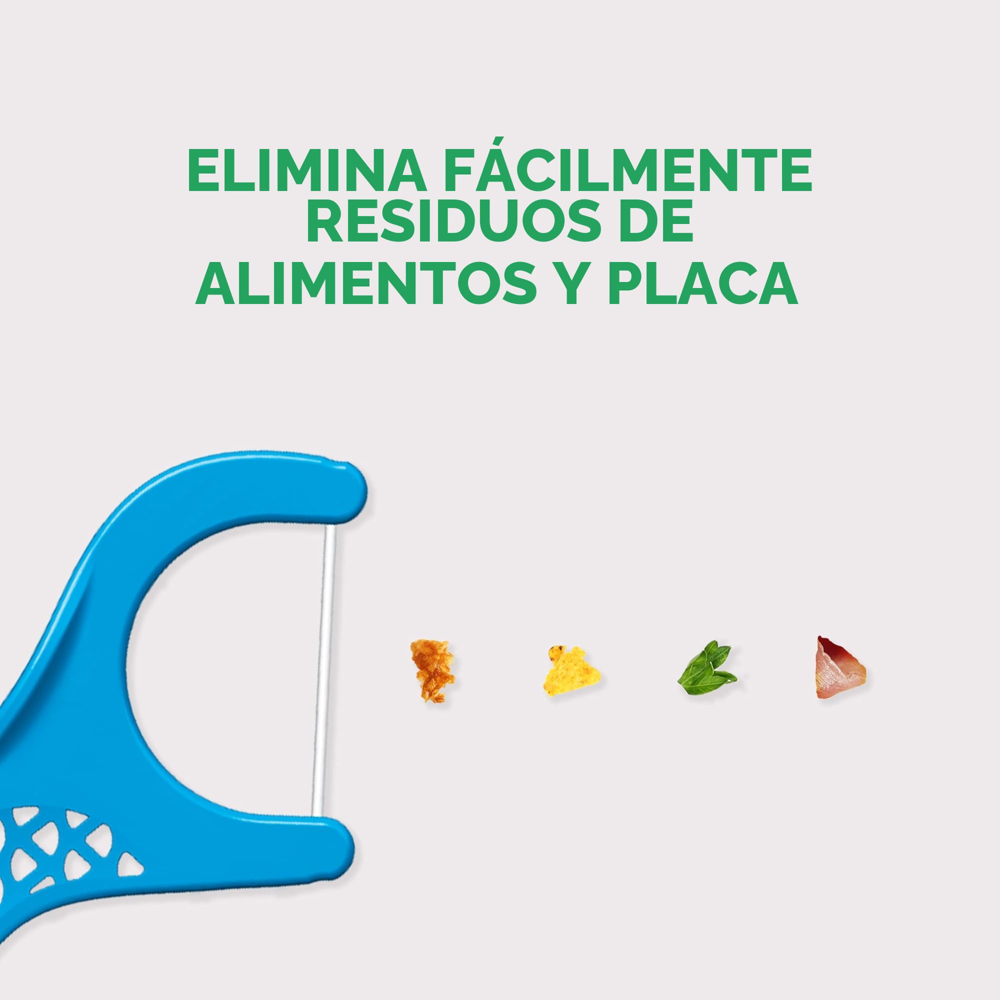 GUM EASY-FLOSSERS | Aplicadores de hilo dental | Elimina la placa y los restos de comida entre los dientes | Recubiertos con flúor y vitamina E | 3x90 aplicadores