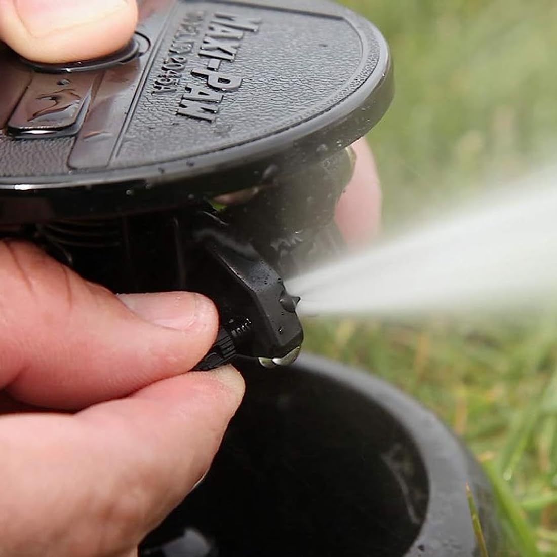 Rain Bird Maxi-Paw Hocheffizienter automatischer Sprinkler für Garten, Reichweite 6,70 bis 13,70 m, Gewinde 1/2 Zoll und 3/4 Zoll, ideal für schmutziges Wasser