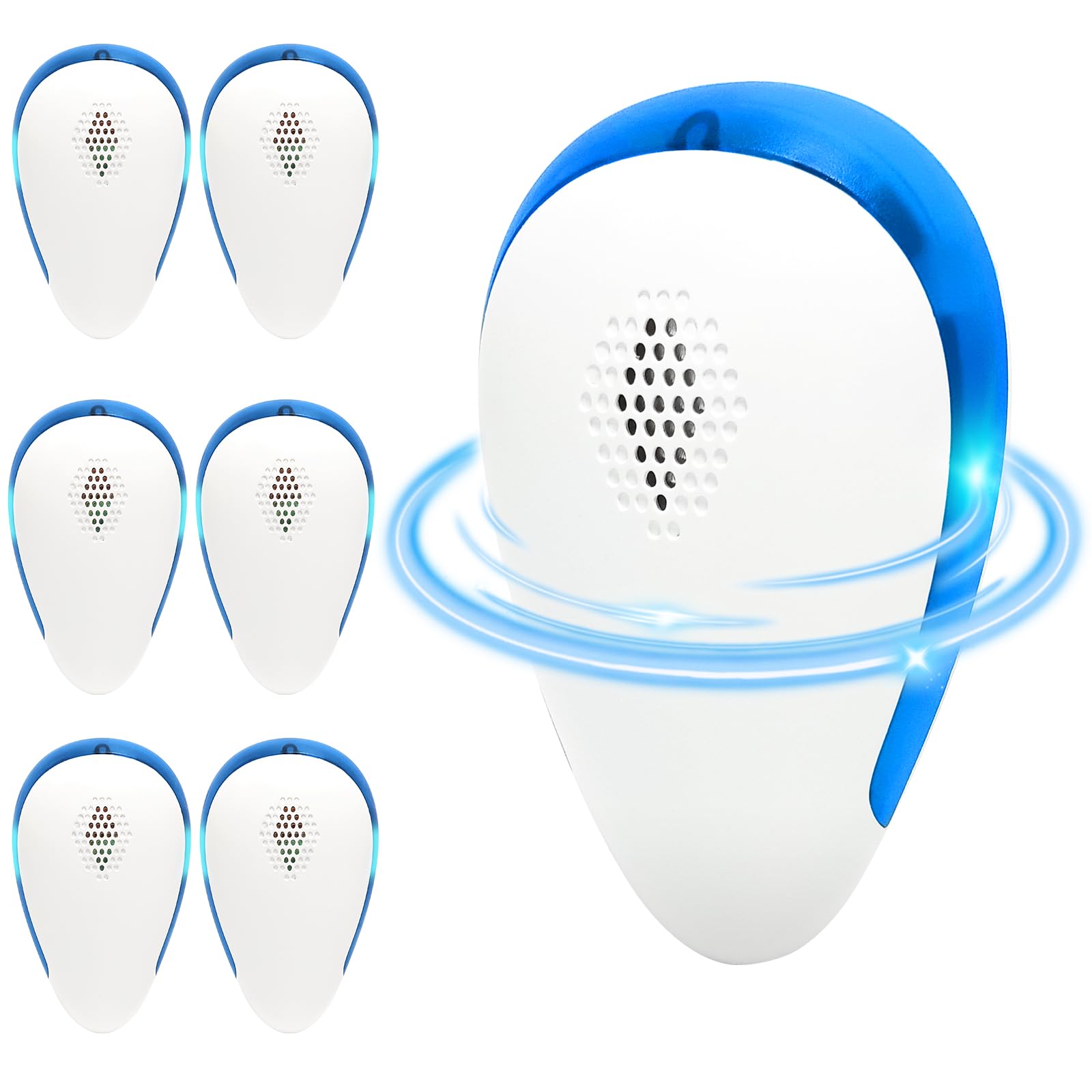 Ultrasonic Pest Repeller, 6PCS Mouse Repeller Plug in, Effective Indoor Pest Control for Mouse Cockroaches, Ants, Spiders, Mosquitoes, Pestlab for Bedbug Harmless to Pets and Human